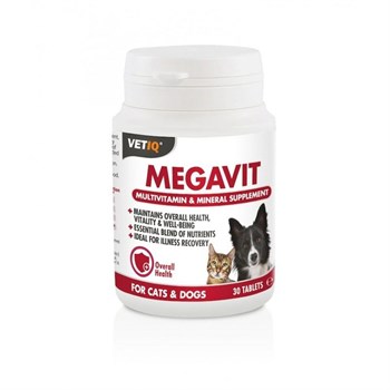 MC VetIQ Megavit Kedi ve Köpekler İçin Multivitamin 30 Tablet