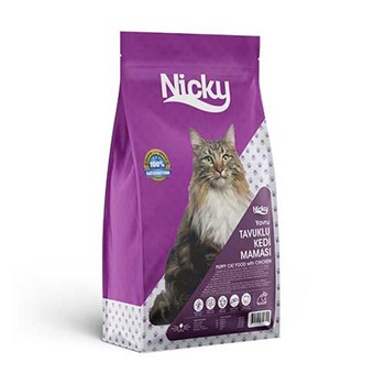 Nicky Kitten Tahıllı Yüksek Protein Tavuklu Yavru Kedi Maması 15 Kg