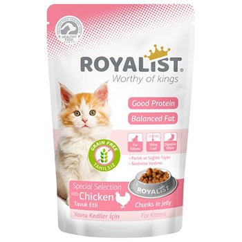 Royalist Kitten Tahılsız Tavuklu Pouch Jöleli Yavru Kedi Konservesi 85 Gr