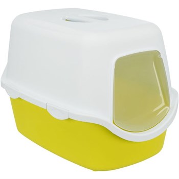 Trixie Kapalı Kedi Tuvaleti Lime Sarı-Beyaz 40x40x56 Cm