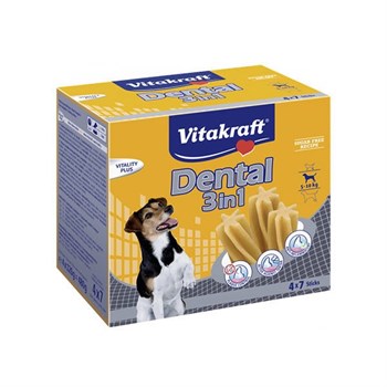 Vitakraft Mint Köpekler İçin Naneli Diş Bakım 3in1 Small - 4x120 Gr