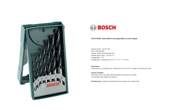 Bosch 2 607 019 580 Mini X-Line ahşap delme ucu seti 7 parçalı