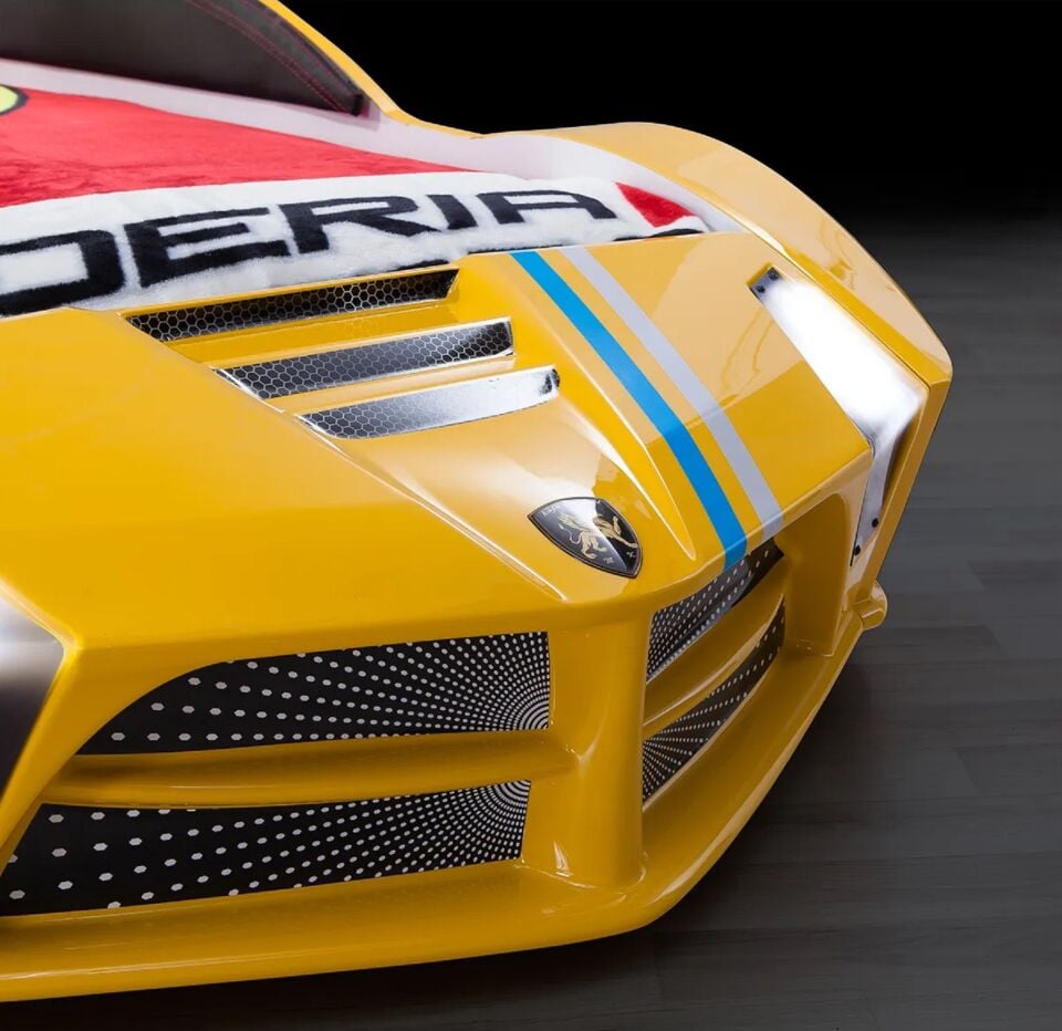 Kaju Carbeds Arabalı Çocuk Yatak Luxury Full Sarı