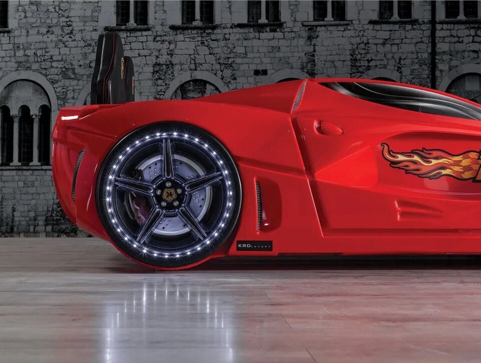 Kaju Carbeds Arabalı Çocuk Yatak Gtm Full Kırmızı