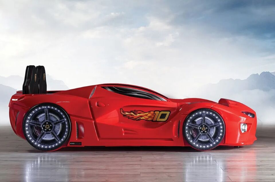 Kaju Carbeds Arabalı Çocuk Yatak Gtm Full Kırmızı