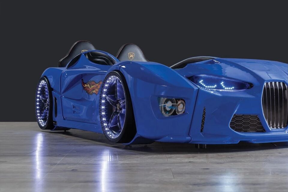 Kaju Carbeds Arabalı Çocuk Yatak Gtm Full Mavi