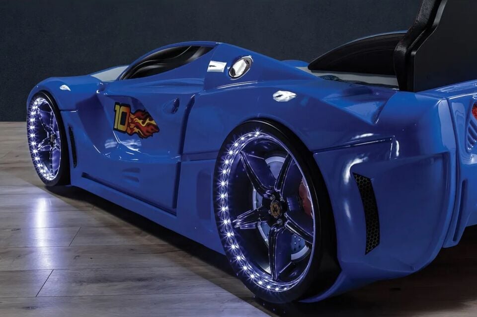 Kaju Carbeds Arabalı Çocuk Yatak Gtm Full Mavi