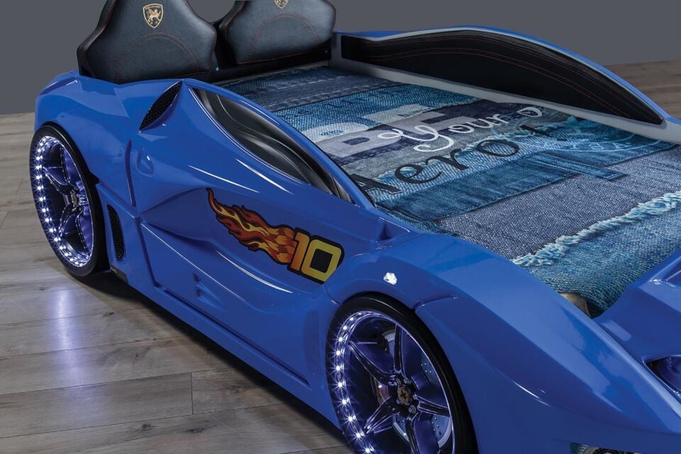 Kaju Carbeds Arabalı Çocuk Yatak Gtm Full Mavi