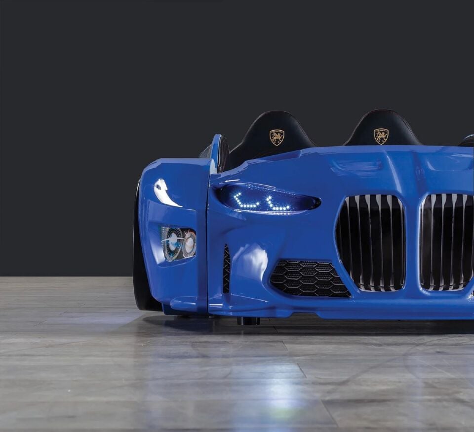 Kaju Carbeds Arabalı Çocuk Yatak Gtm Full Mavi