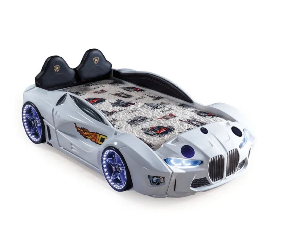 Kaju Carbeds Arabalı Çocuk Yatak Gtm Premium Beyaz