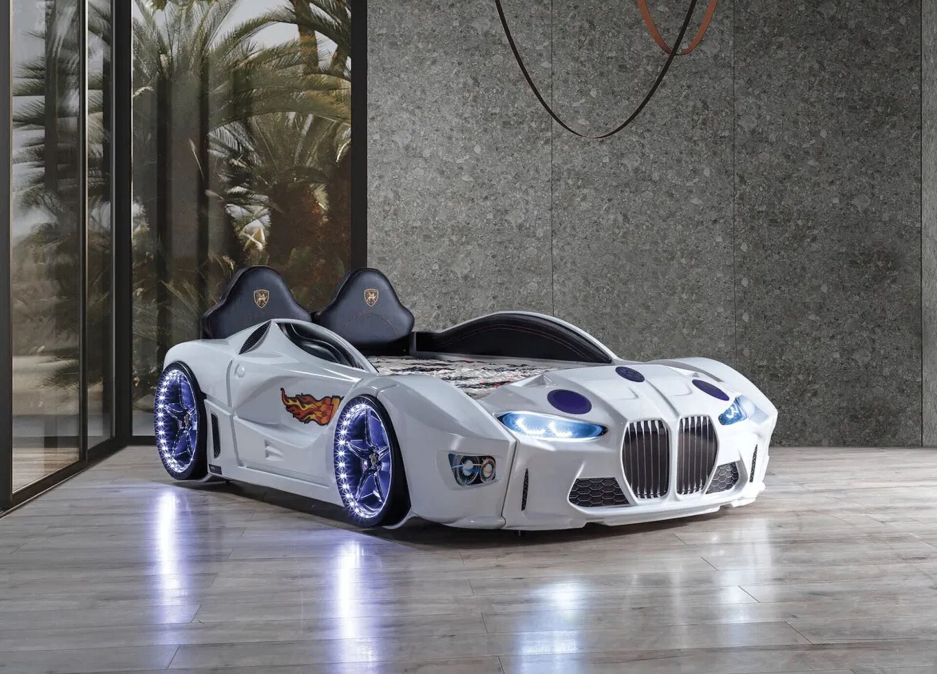 Kaju Carbeds Arabalı Çocuk Yatak Gtm Premium Beyaz