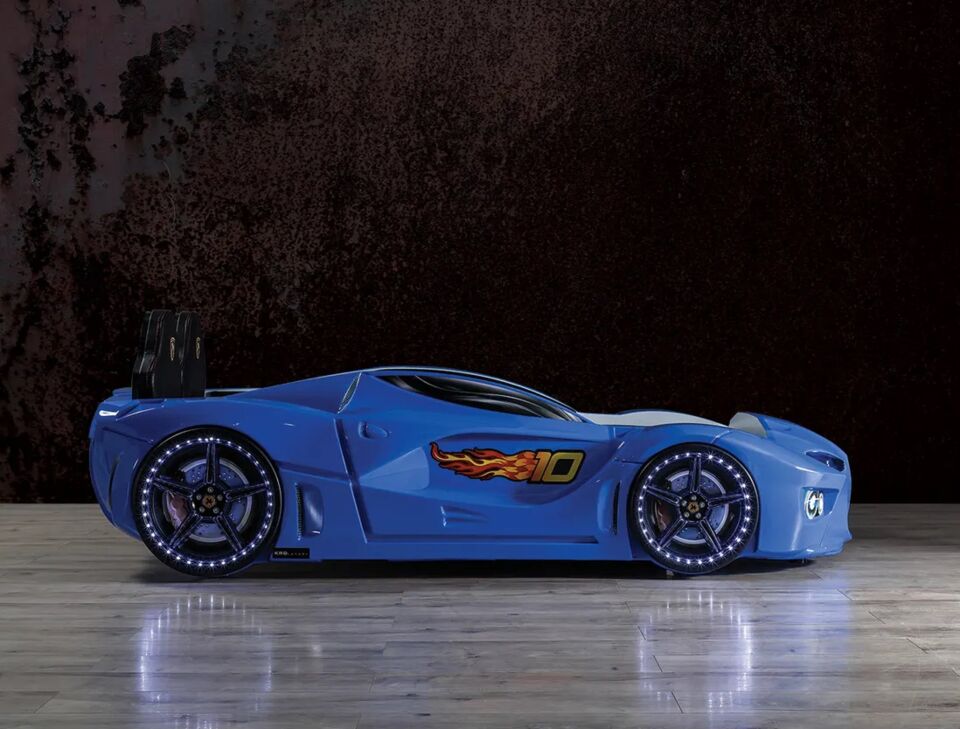 Kaju Carbeds Arabalı Çocuk Yatak Gtm Premium Mavi