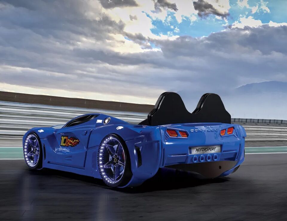 Kaju Carbeds Arabalı Çocuk Yatak Gtm Premium Mavi