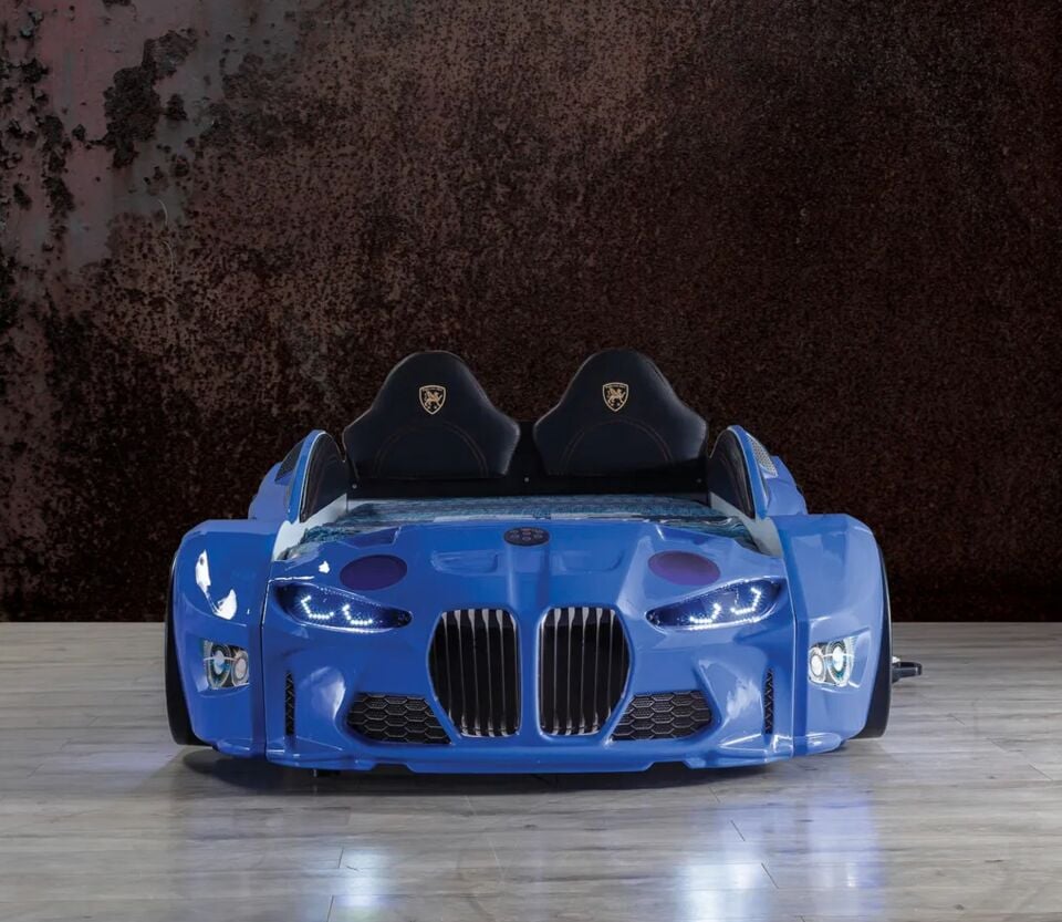 Kaju Carbeds Arabalı Çocuk Yatak Gtm Premium Mavi