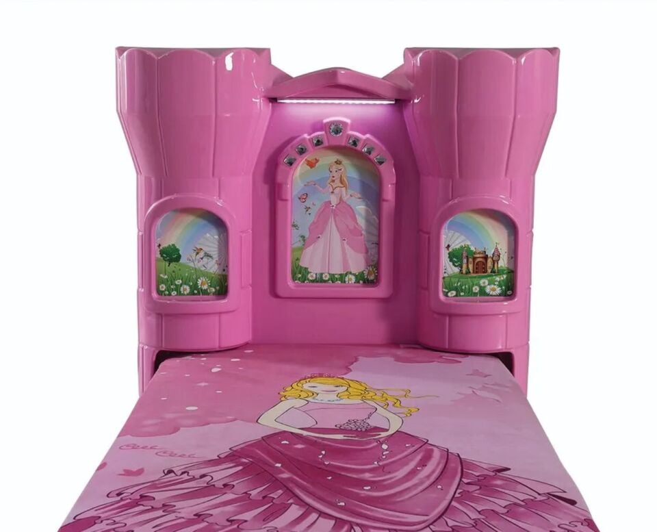 Kaju Carbeds Prenses Kalesi Çocuk Karyolası Pembe