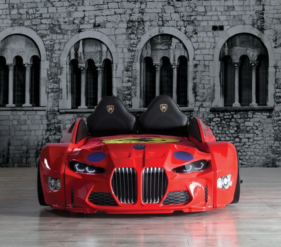 Kaju Carbeds Arabalı Çocuk Yatak GTM Premium Kırmızı