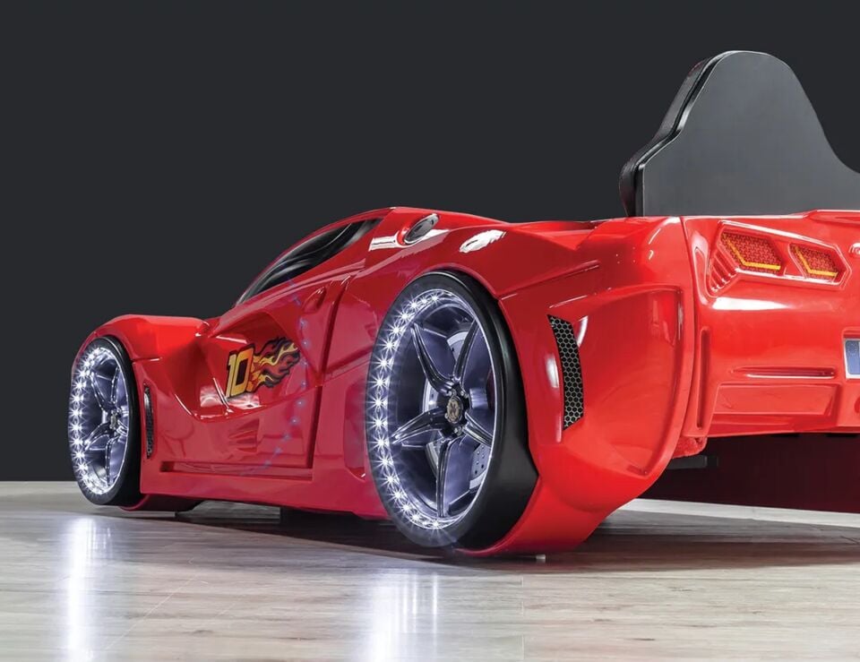 Kaju Carbeds Arabalı Çocuk Yatak GTM Premium Kırmızı