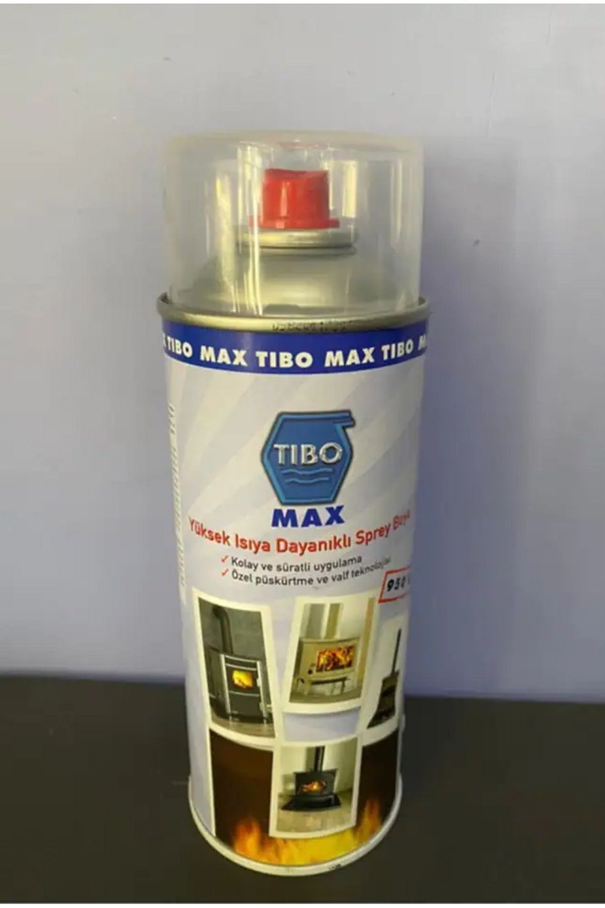 Tibo Max Şömine Sprey Boyası Yüksek Isıya Dayanıklı Metal Effect Gri