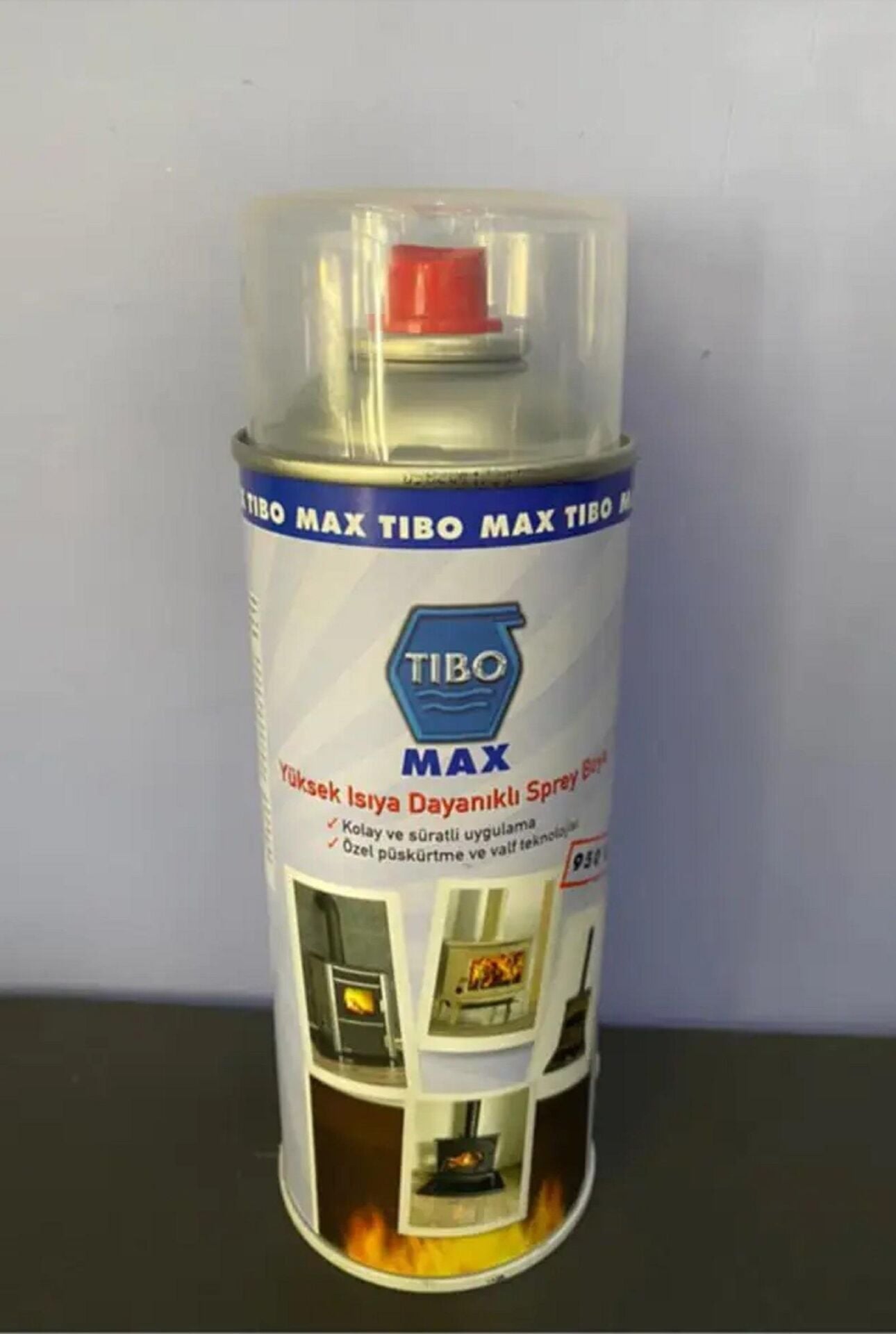 Tibo Max Şömine Boyası Isıya Dayanıklı Metal Effect Gri