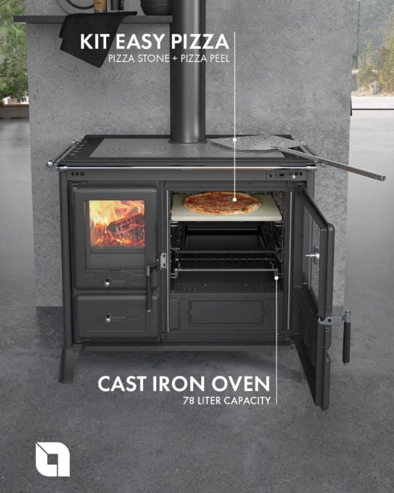 La Nordica Gardenia XXL Çelik Kuzine Soba Siyah 3007230