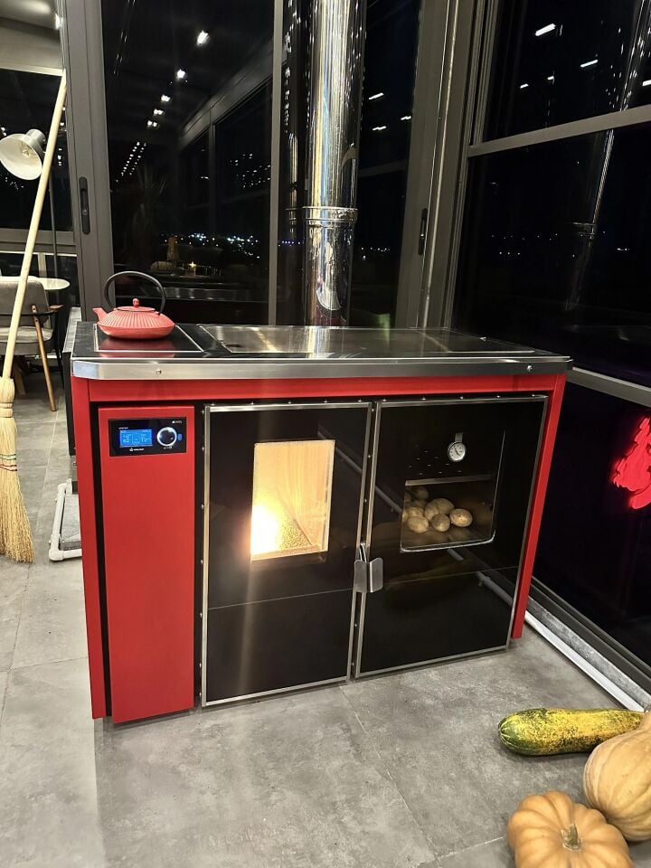 Kozlusan Cooker Hydropel 23 kW Pelet Fırınlı Soba