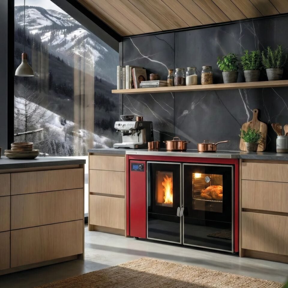 Kozlusan Cooker Hydropel 23 kW Pelet Fırınlı Soba