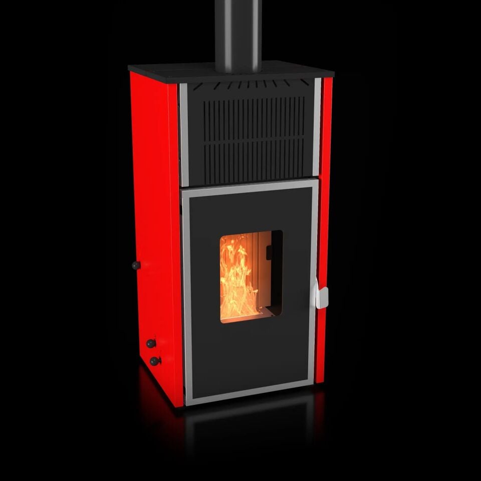 Kozlusan Natural Air 6 kW Pelet Soba Kırmızı