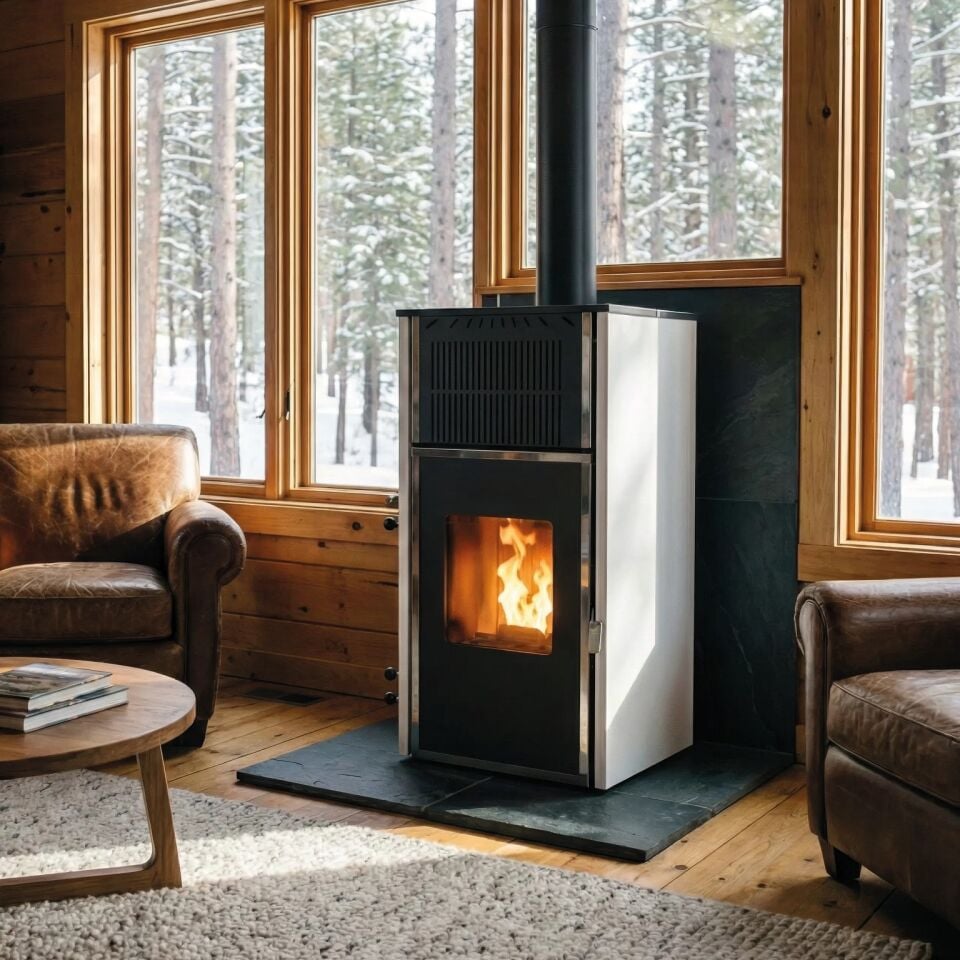 Kozlusan Natural Air 11 kW Pelet Soba Beyaz
