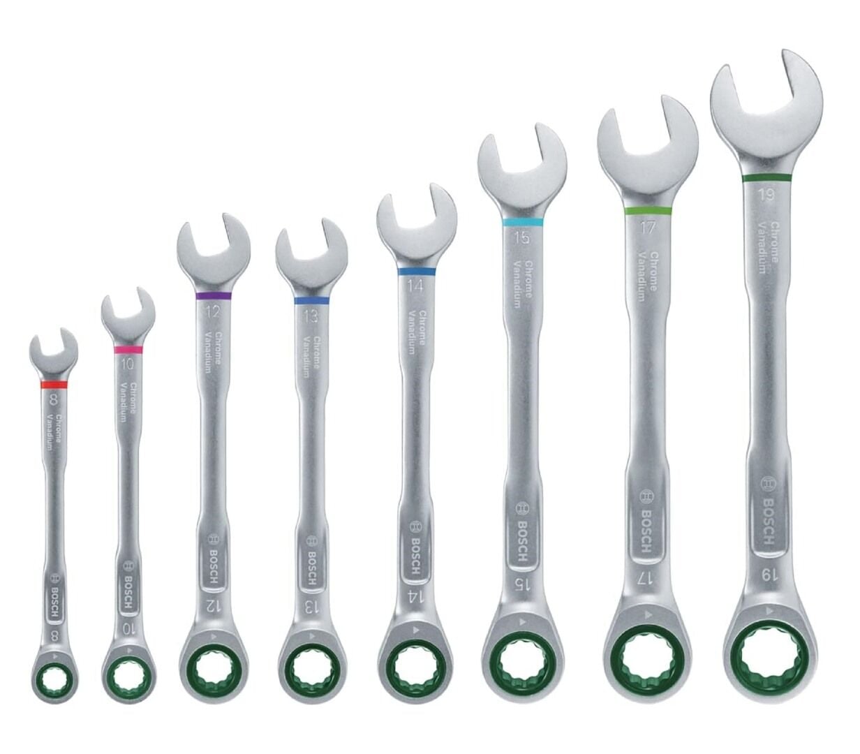 Bosch Cırcırlı Kombine Anahtar Seti 8 Parça 1600 A02 7PS