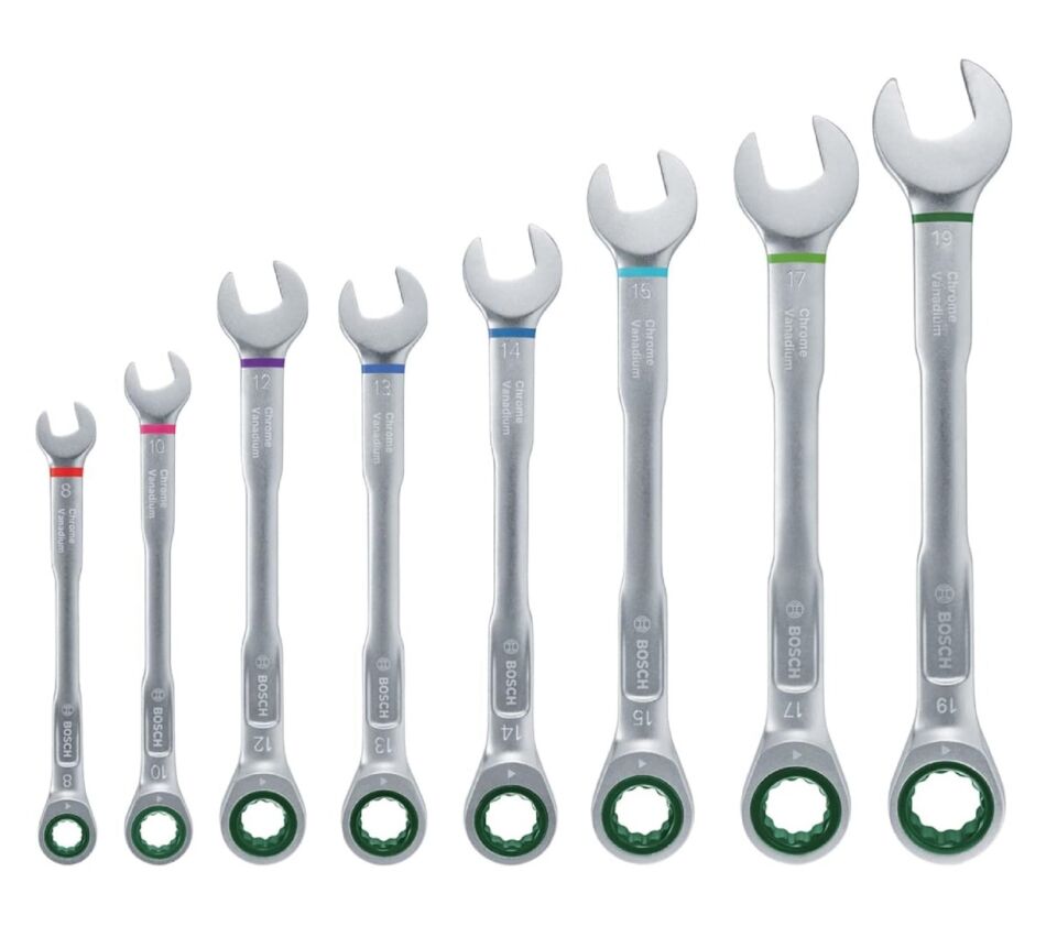 Bosch Cırcırlı Kombine Anahtar Seti 8 Parça 1600 A02 7PS