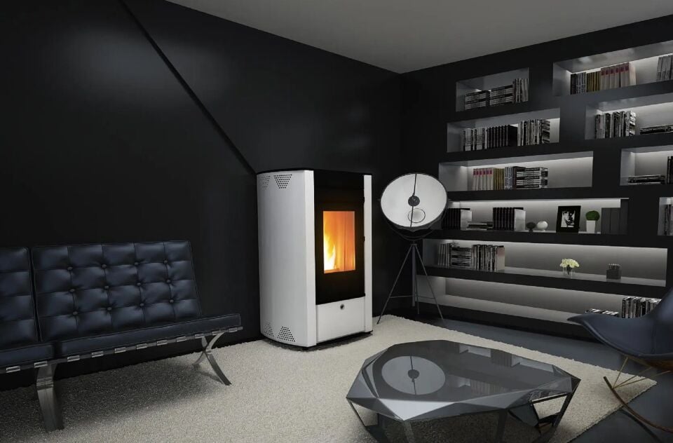 Kozlusan Airsmartpel Pelet Soba 11 kW Beyaz