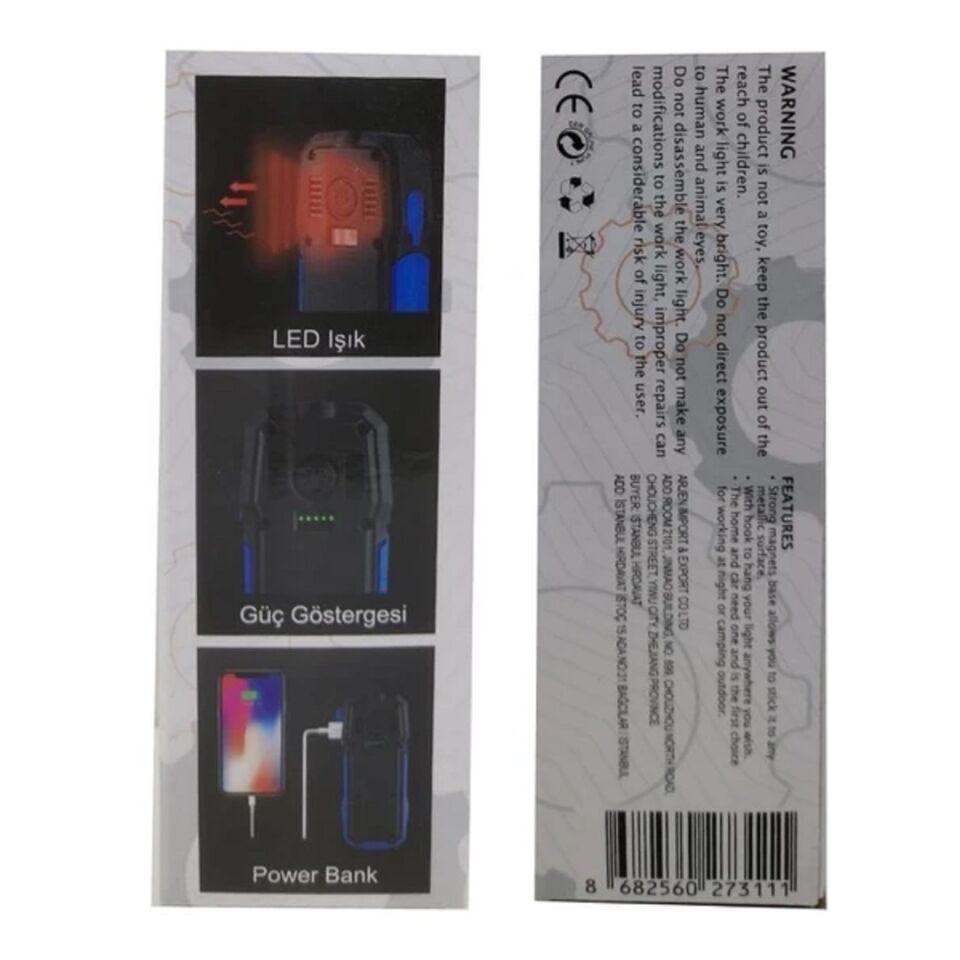 Arm Profesyonel Esen149 350 Lümen Şarjlı Led Lamba Fener