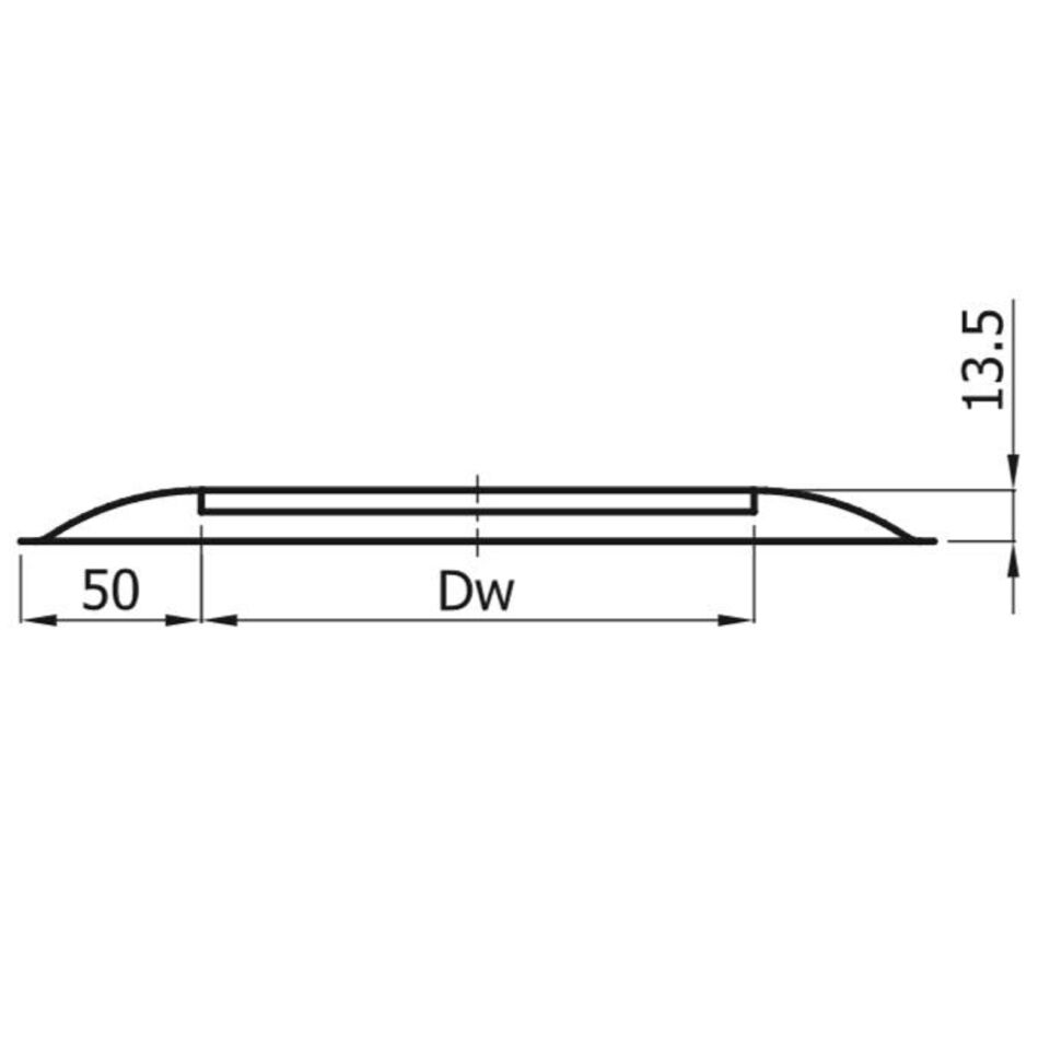 Darco Soba Borusu Rozet Ayna 13 cm Çap Çelik Sac