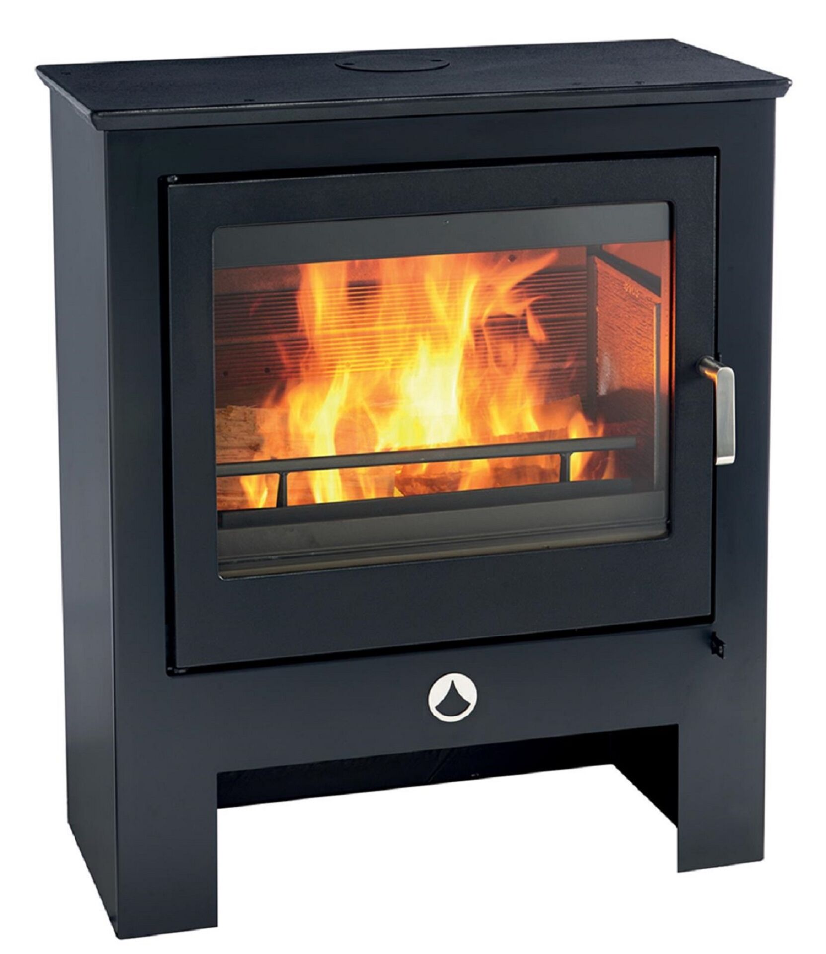 Deville Poele Petit Neptune Noir Çelik Odun Sobası C077AR 06 B