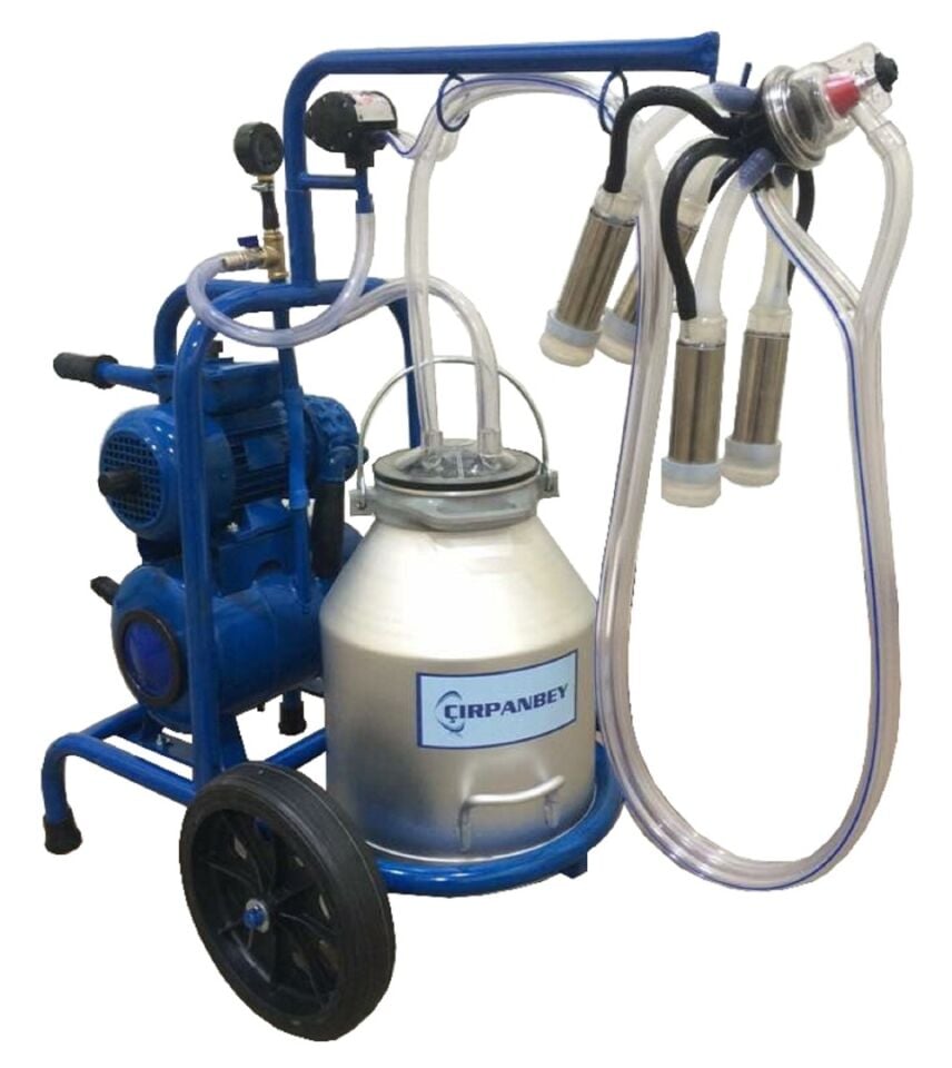 Çırpanbey Alüminyum Bir Güğümlü Tekli Süt Sağım Makinesi