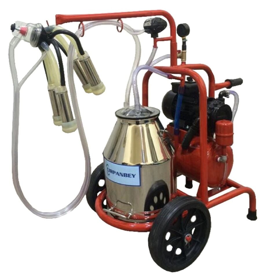 Çırpanbey Paslanmaz Bir Güğümlü Tekli Süt Sağım Makinesi