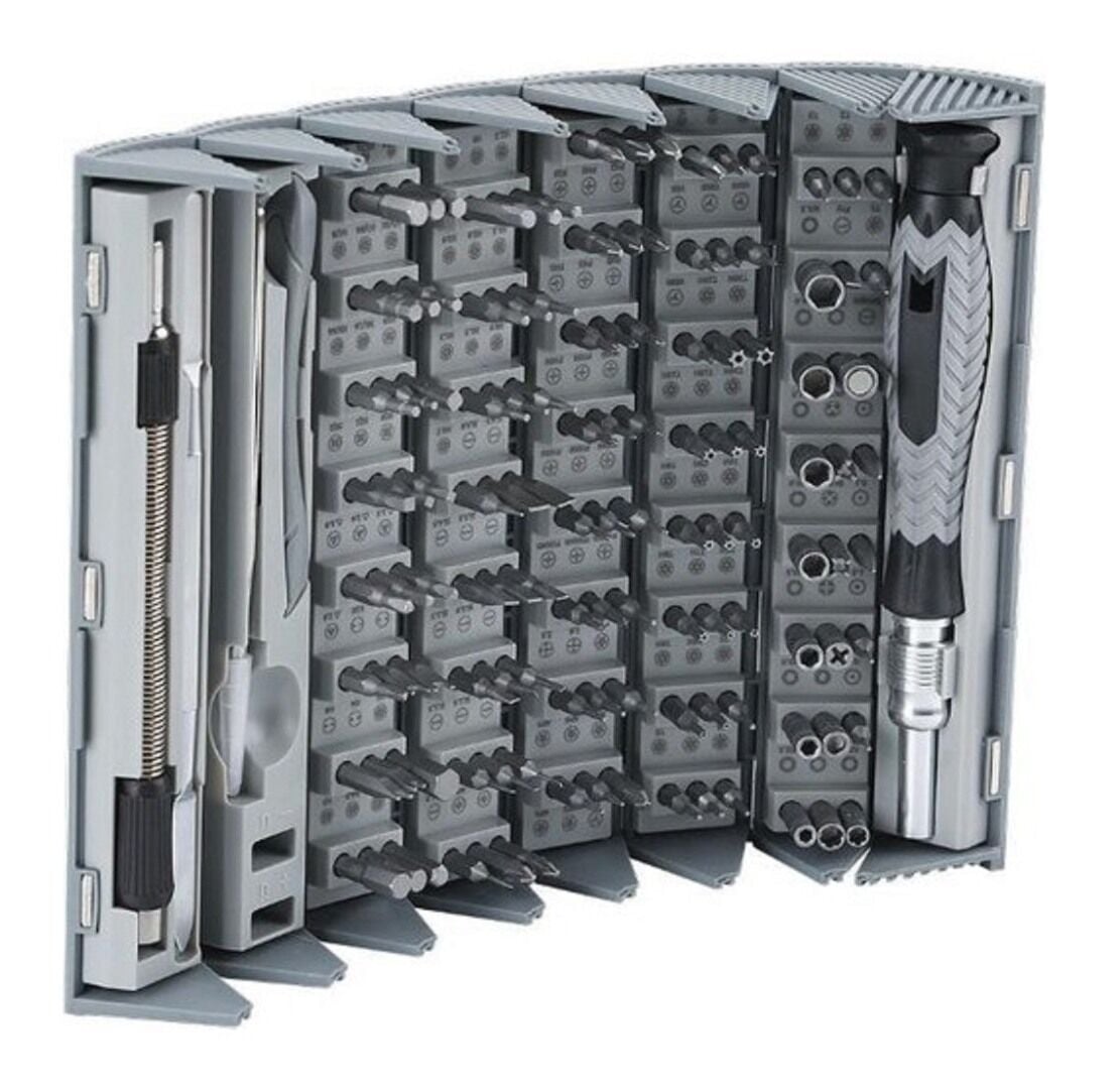 UF TOOLS KS 840116 126 Parça Silindir Saklama Kutulu Hassas Taşınabilir Mini Tornavida Seti