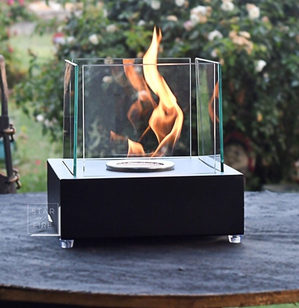Starfire Elegance Masaüstü Bioethanol Şömine Siyah