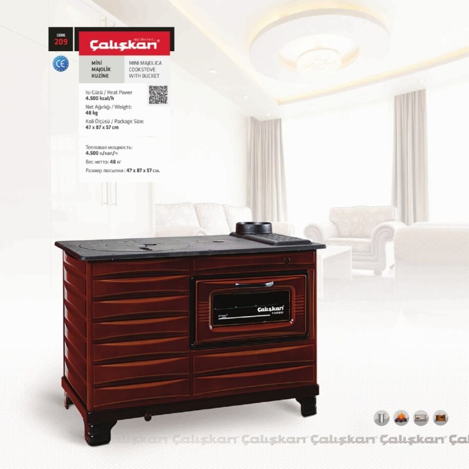 Çalışkan Mini Majolik Kuzine Kömürlü 209