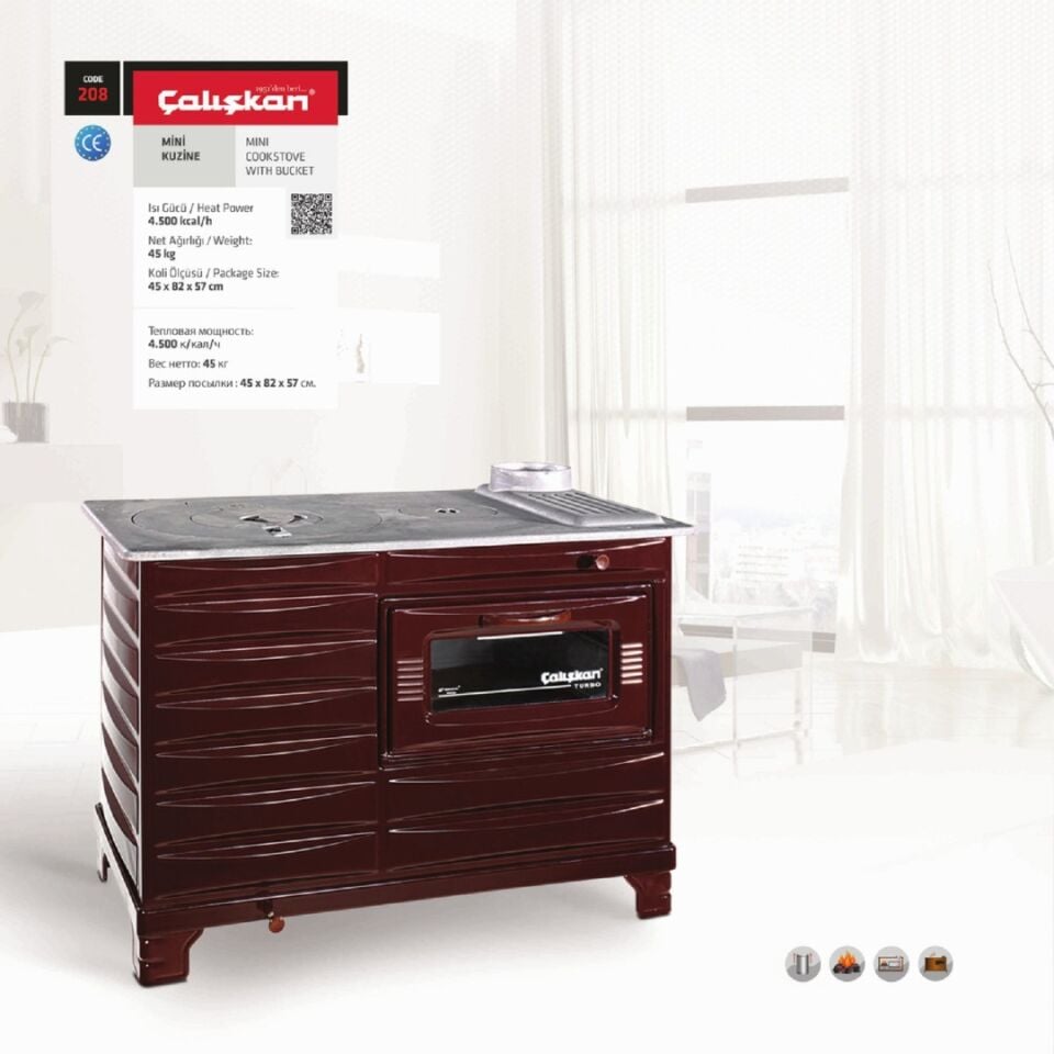 Çalışkan Mini Kuzine Kömürlü 208