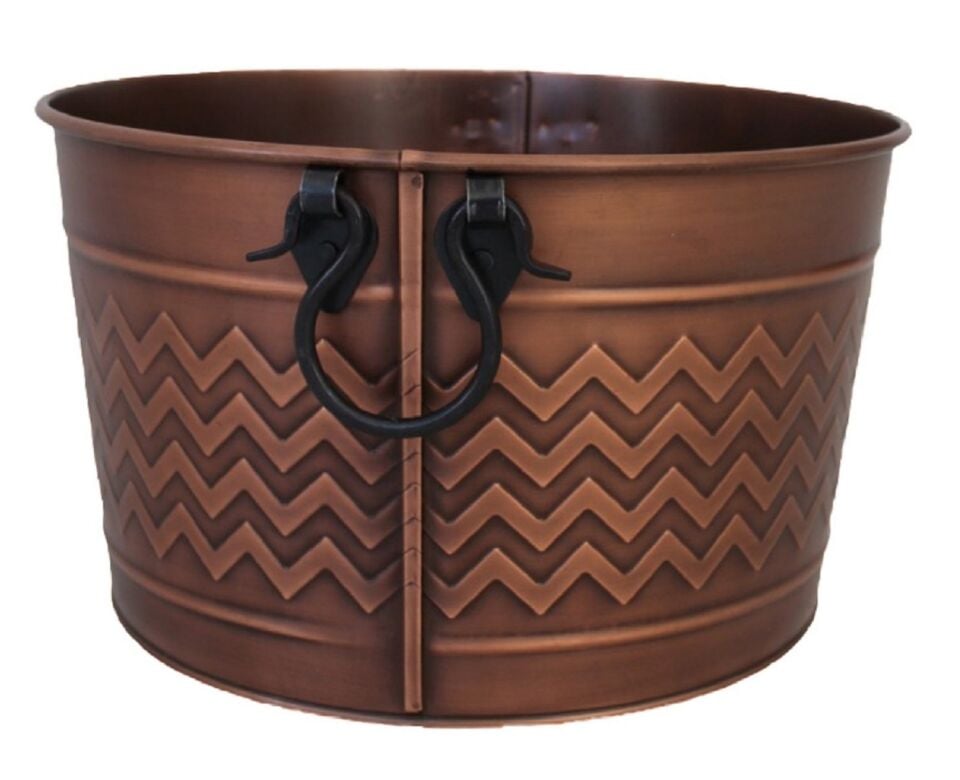 Serra Dekoratif Şömine Odunluk Zigzag Bakır Renk