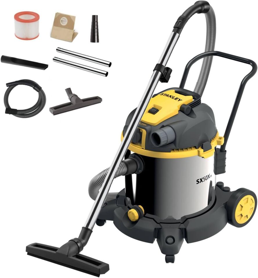 Stanley SXVC50XTDE 1600 W 50 LT Islak/Kuru Elektrikli Süpürge