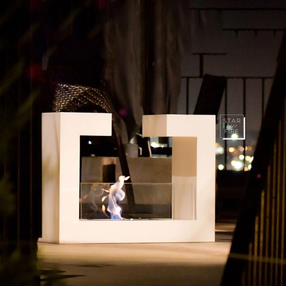 Starfire Stylish Taşınabilir Bioethanol Şömine Siyah