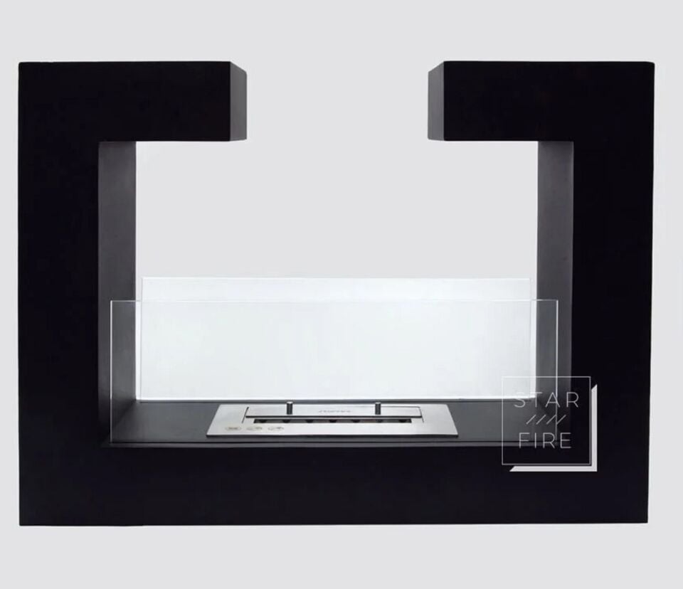 Starfire Stylish Taşınabilir Bioethanol Şömine Siyah