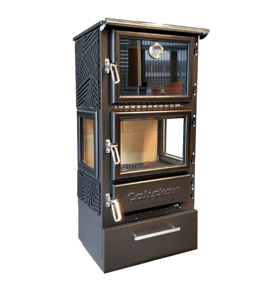 Çalışkan Fırınlı Şömine Soba 306 3D Box