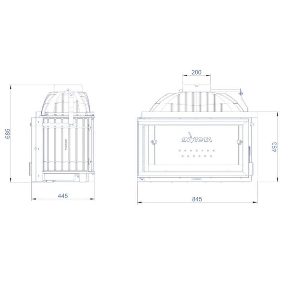 Invicta Şömine Haznesi Sol Açık Klapeli 800 Foyer Angle 6283 73