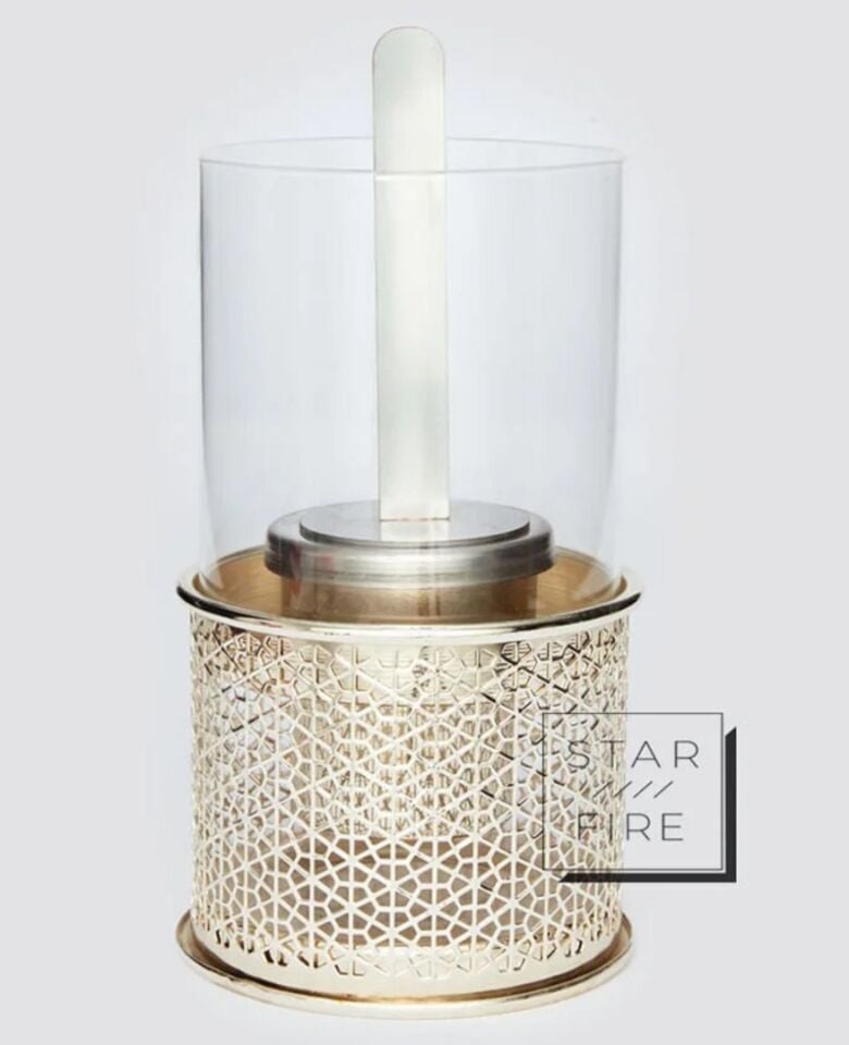 Starfire Kar Tanesi Masaüstü Bioethanol Şömine Gümüş