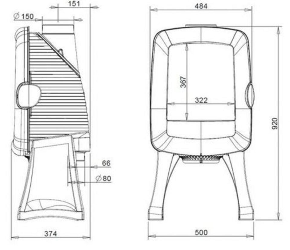 Invicta Elo L Döküm Odun Sobası 6102 44