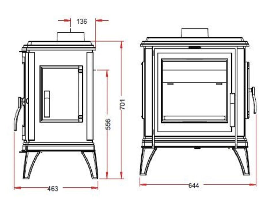 Invicta Sedan M Döküm Odun Sobası 9160 44 Antrasit