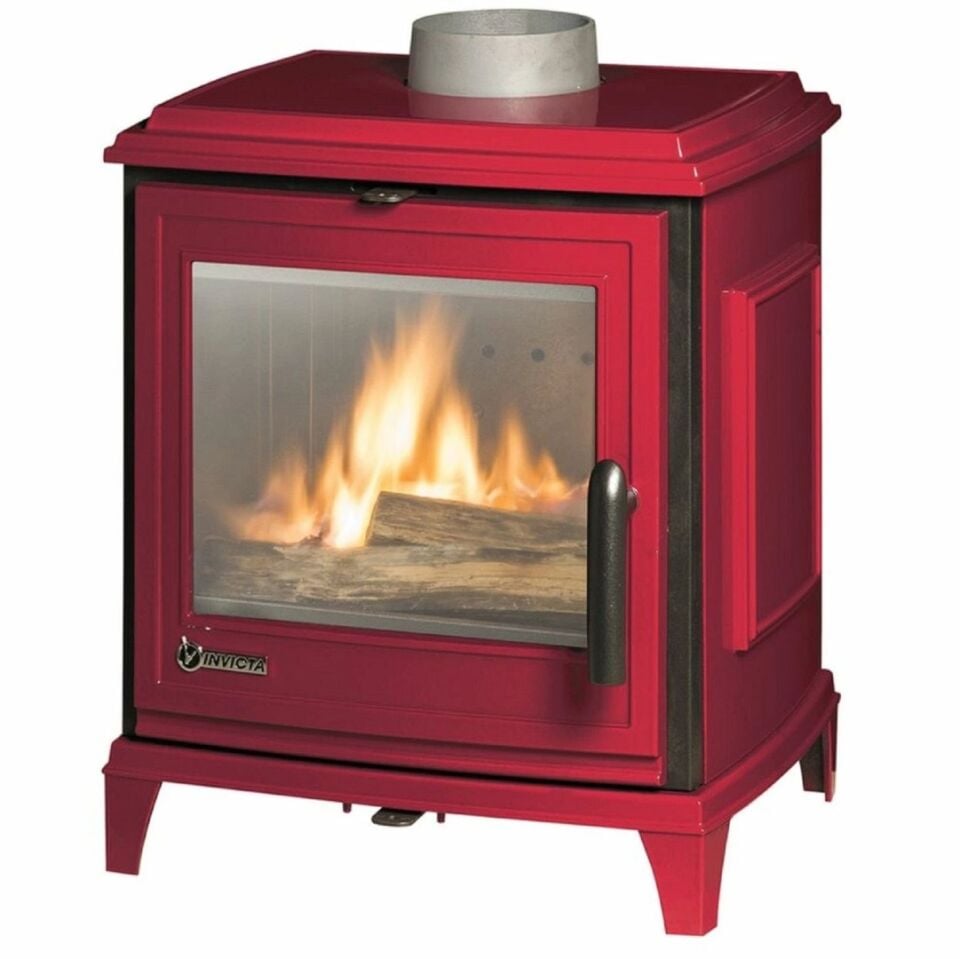 Invicta Sedan Kırmızı S Döküm Odun Sobası 9450 47